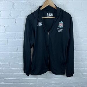 New Balance Women's Full Zip Liverpool Football Sweater Long Sleeve Black Size M